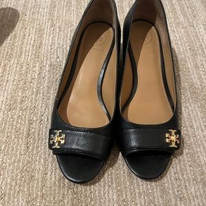 Tory Burch Black Kira Wedge